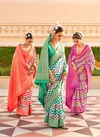 Pratha By Trirath P.V Silk Foil Printed Casual Wear Saree Suppliers In India